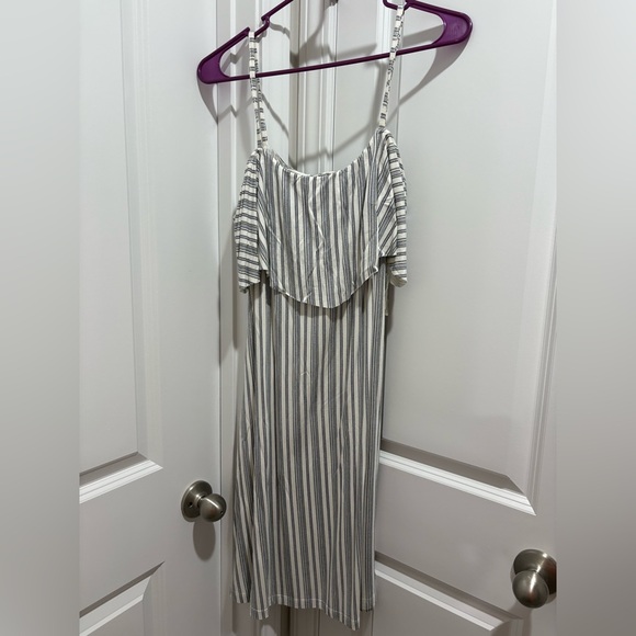 Lemon Tart Dresses & Skirts - Lemon Tart Striped Off the Shoulder Dress